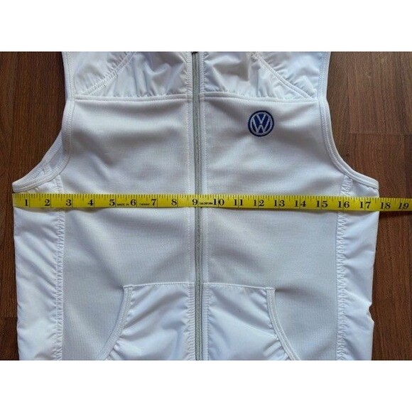 Womens Volkswagen VW Logo White Vest Charles River Apparel For Her Small EUC - Picture 9 of 12